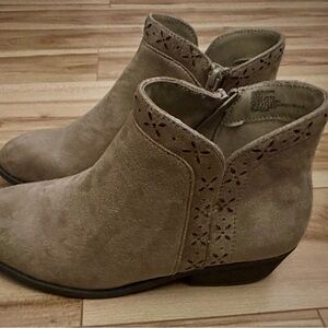 Serra Taupe Suede Ankle Booties
